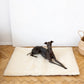 Square or Rectangular Natural White Woolen Pet Mat 