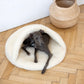 Natural White Wool Pet Cave  