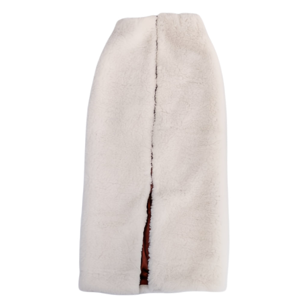 Woolen Women's Long White Skirt