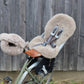 Greige Natural Sheepskin Car Seat / Stroller Liner