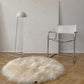 Natural Sheepskin Ivory Carpet Round