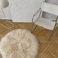 Natural Sheepskin Ivory Carpet Round