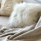Square Natural Sheepskin Pillow White