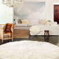 Natural Sheepskin Ivory Carpet Round