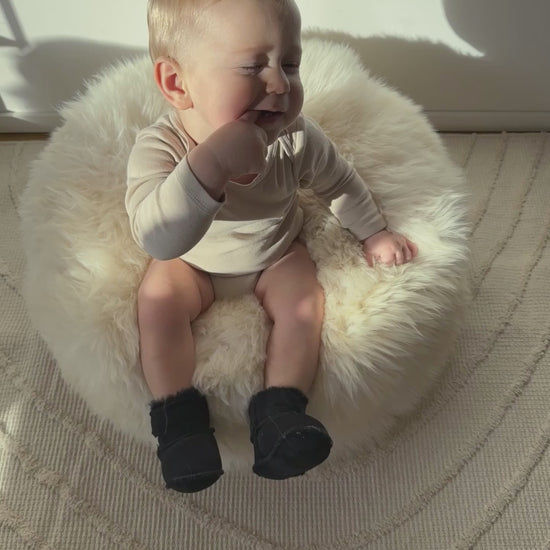 Black Baby Natural Sheepskin Boots