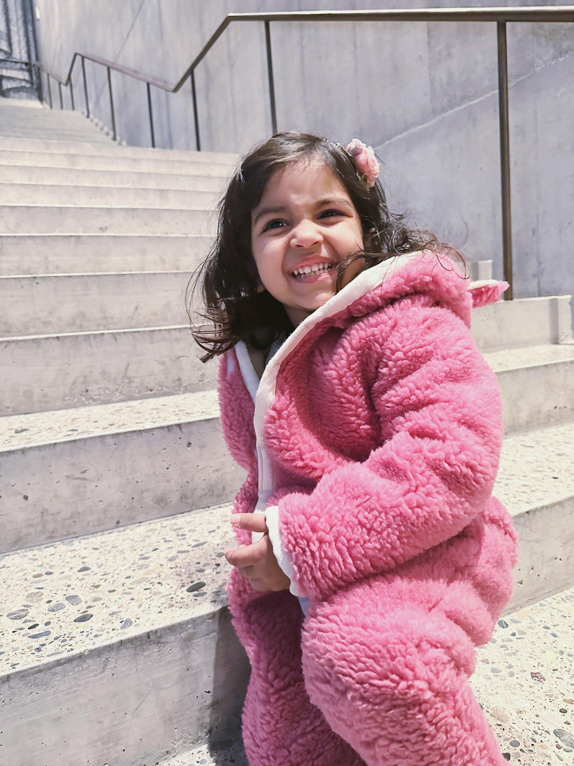 Baby/Kid Virgin Wool Overall  Pink
