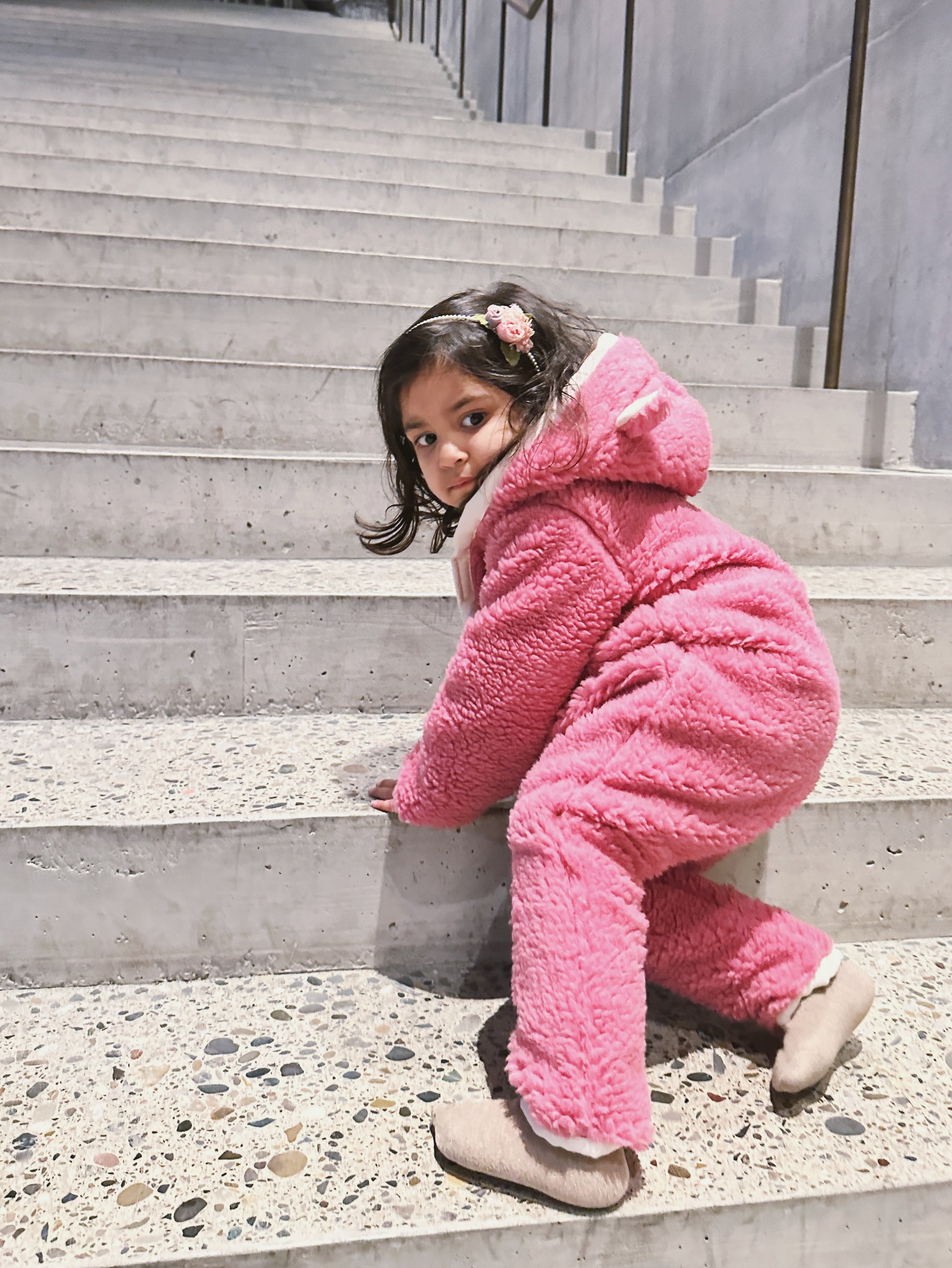 Baby/Kid Virgin Wool Overall  Pink