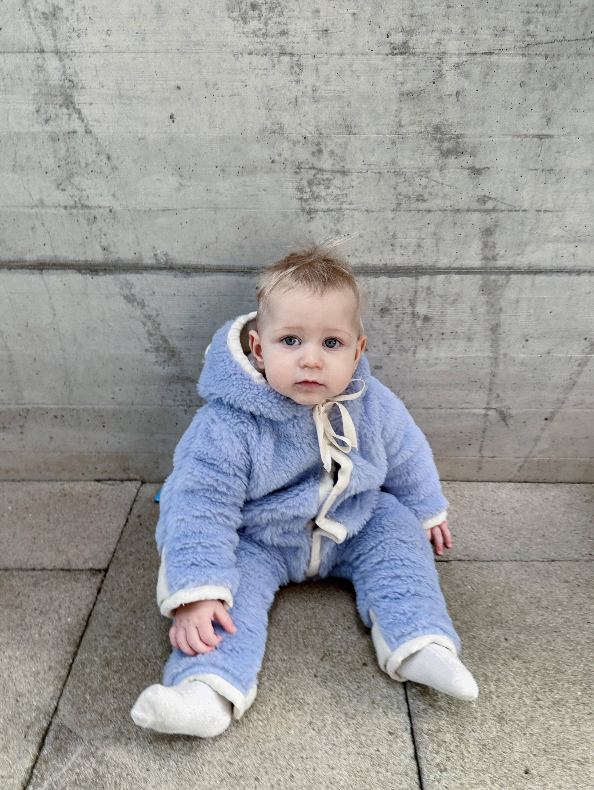 Baby/Kid Virgin Blue Wool Overall 