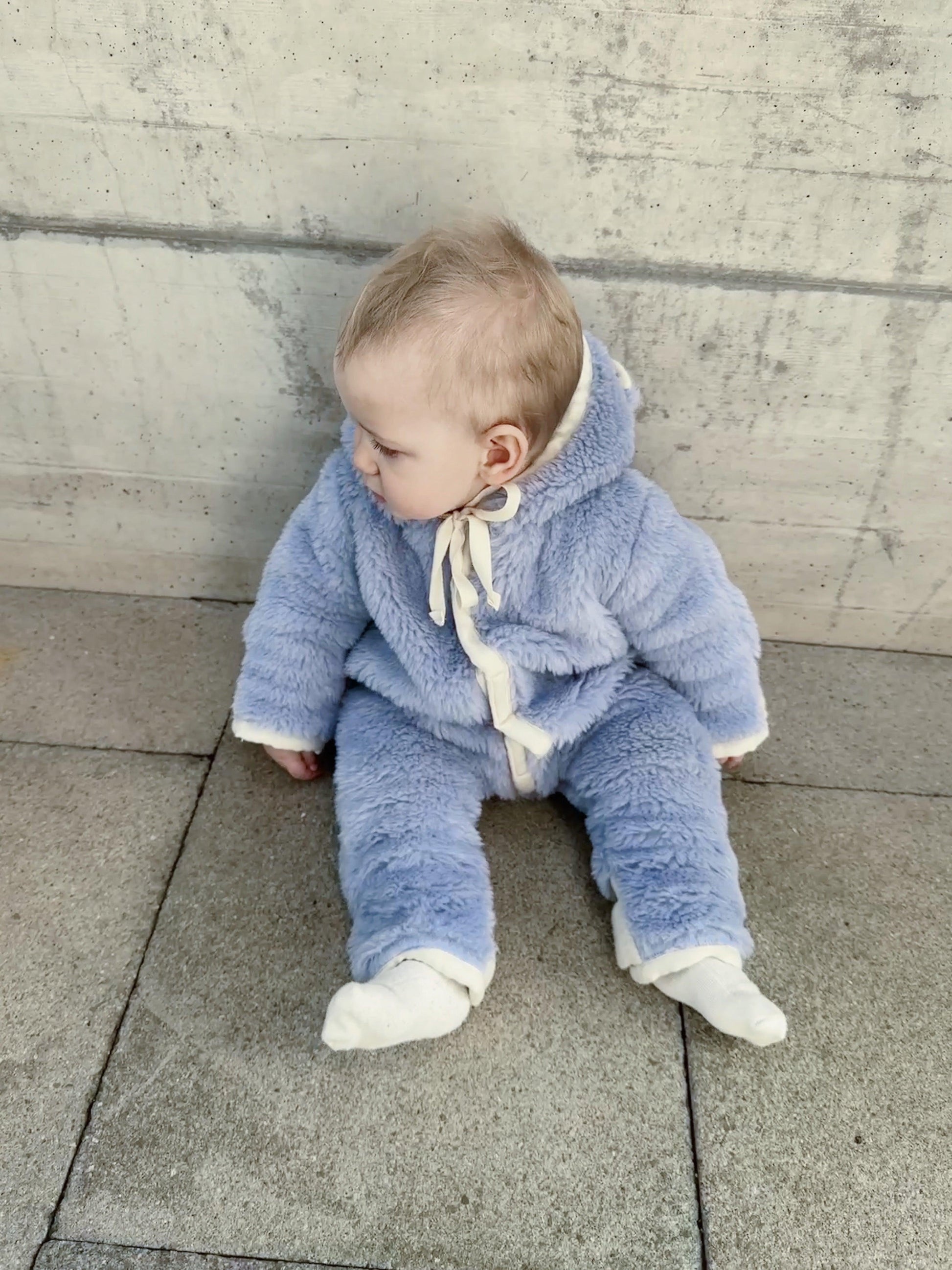 Baby/Kid Virgin Blue Wool Overall 