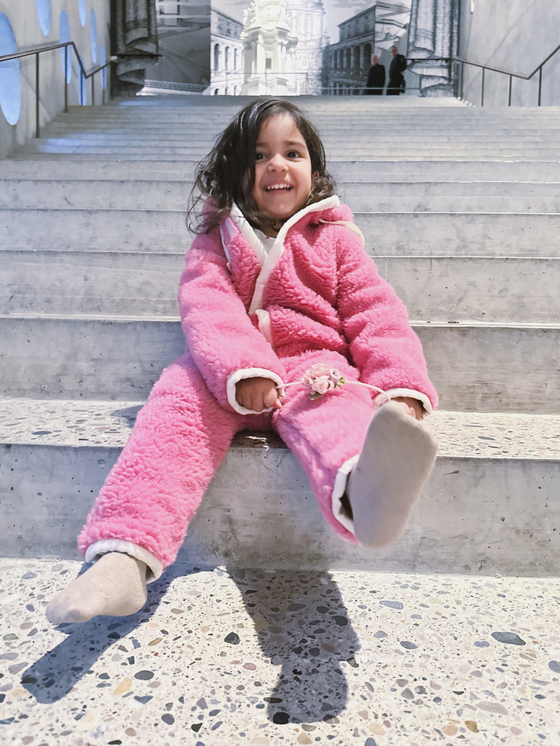 Baby/Kid Virgin Wool Overall  Pink