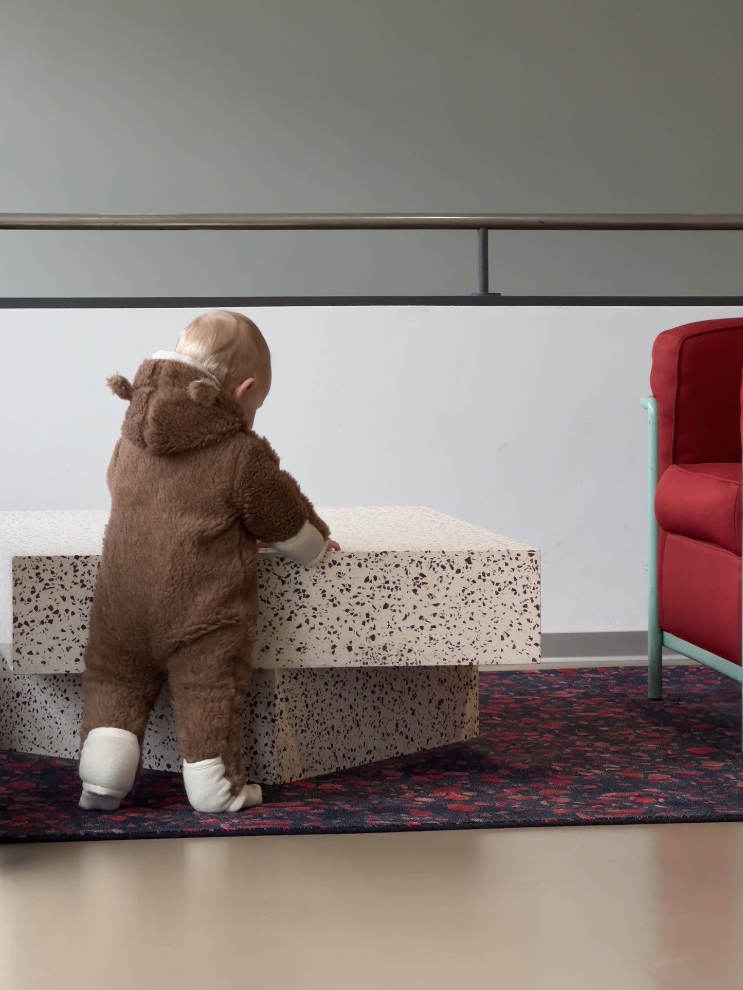 Baby/Kid Brown Virgin Wool Overall