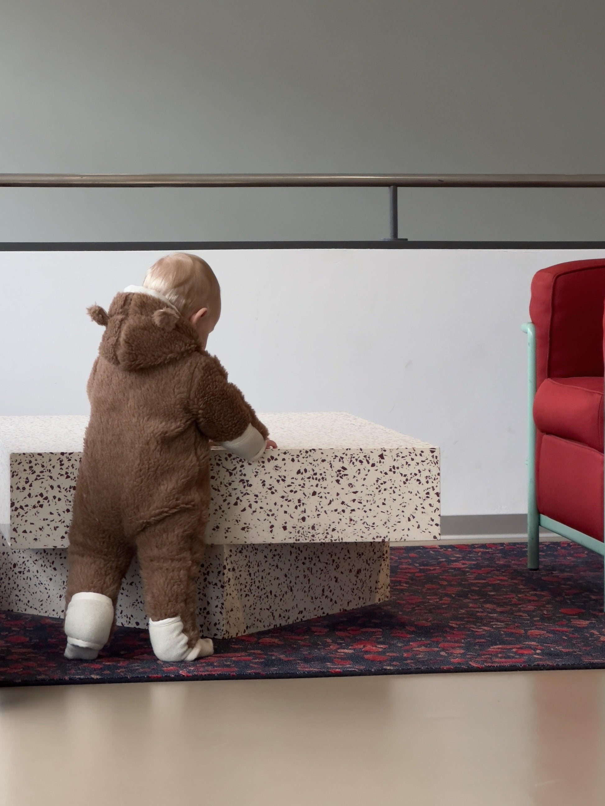 Baby/Kid Brown Virgin Wool Overall